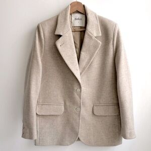 ba&sh Beige Wool-Blend Blazer